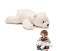 Kaelorae Polar Bear Plush Teddy, Stuffed Plush Animals Plushies, Cuddly Puppy Toy for Comfort & Relaxation,Hugging Pillow for Relief & Sleep Support (Polar Bear, 45cm)