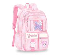 Kaelorae School Bags for Girls Large Capacity, Refrigerator Front Pocket, School Water-resistant with Laptop Compartment Girls Backpacks for Primary Junior University (Pink, Big)