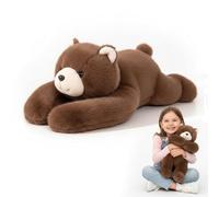 Kaelorae Weighted Plush Animals for Kids & Adults - Panda Teddy Bear Dinosaur Stuffed Toys, Hugging Pillow for Anxiety Relief & Sleep Support (Brown Bear, 45CM)