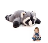 Kaelorae Weighted Plush Animals for Kids & Adults - Panda Teddy Bear Dinosaur Stuffed Toys, Hugging Pillow for Anxiety Relief & Sleep Support (Raccoon, 30cm)