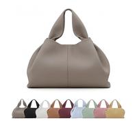 Kaelorae Y2K Dumpling Cloud Bag for Women - Faux Leather Tote Crossbody Purse with Adjustable Strap, Shoulder Handbag for Work/Travel (Gray, L)