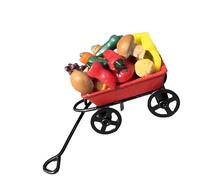 Kaeltsyn 1/12 Scale Small Farm Wagons with Dollhouses Accessory for Country Scene Decoration Small Retro Farm Wagons Toy with Detachable
