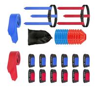 Kaeltsyn 10 Waist Flag Equipment with 30 Colorful Markers and 6 Training Discs Group Games All Ages Team Sports Training Cones
