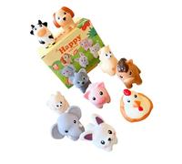 Kaeltsyn 10PCS Farm Animal Sorting Toy Safe Rubber Educational Sensory Play for Toddler Kids Learning Infant Cognitive Development Dolls