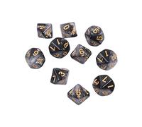 Kaeltsyn 10pieces / set Acrylic Dice Polyhedral D10 10 Sided 15mm for RPG Game Gift Party Role Play Game Roleplaying