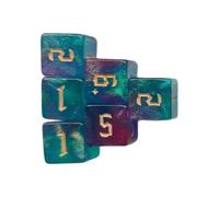 Kaeltsyn 16mm Six Sided Dices Acrylic Game Classroom Colorful Teaching Educational Counting Toy Math Learning Tool Acrylic Gaming Set