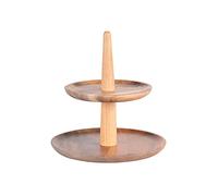 Kaeltsyn 2/3-Tier Cupcake Stand Woods Round Plates Dessert Stable Tower Display Rack Serving Tray for Wedding Christmas Birthday Cupcake Display Rack