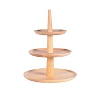 Kaeltsyn 2/3-Tier Cupcake Stand Woods Round Plates Dessert Stable Tower Display Rack Serving Tray for Wedding Christmas Birthday Cupcake Display Rack