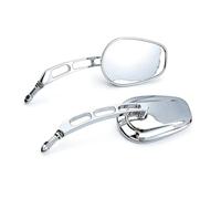 Kaeltsyn 2 Pcs Strong Curved Rearview Reflectors Featuring 360 Degree Adjustable Ball Joint Black Motorcycle Rearview