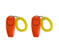 Kaeltsyn 2pcs Ergonomic Dog Clickers Whistles Training Set Outdoor Walking Device for Breeds Commands and Behavior Tool for Dog