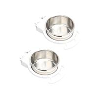 Kaeltsyn 2Pcs Stainless Steel Bird Feeder Food Bowl Perfect for Parrots Canaries and Small Pet Easy Installation Feeders Cage Feeding Station