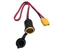 Kaeltsyn 30 a XT90 Motorcycle to Accessory Socket, Female head 50CM | Attached Socket Cap Covers Female Receptacle When It Is Disconnected From XT90 Plug Equipment