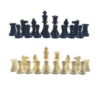 Kaeltsyn 32 Pcs Chess Pieces Set Portable Standard Tournament Chessmen International for Board Game Set Board Game Beginner