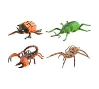 Kaeltsyn 4Pcs Educational Simulation Insecta Model Figurine for Kids Learning and Fun Roleplay Activity Nature Exploration Animal Model Figure