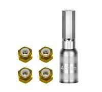 Kaeltsyn 4Pcs Professional Aluminum Wheel Nut and Companion Tool for Suitable for 1/30 SCX30 Remote Control Applications Wheel Nut Tool