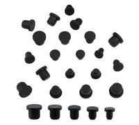 Kaeltsyn 50PCS Silicone Hole Plugs 5 Size Generic Fit Sealing Cap for Bottles Jars and Tubes Bottle Stoppers Rubber Silicone Wine Bottle Seal