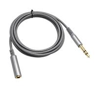 Kaeltsyn 6.35mm 1 / 4In Stereo Male-Female Cable Double Shielding, 6 m