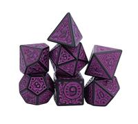 Kaeltsyn 7Pcs Various Shape Dices Different Number of Face Educational Digital Number Desktops Entertainment Acrylic Role Playings