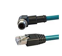 Kaeltsyn 8Pin to RJ45 Networking Coding Cable Waterproof 8Pin High Flexibility Camera Industrial Shielding Drag Chain Line Ethernet Cable