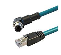 Kaeltsyn 8Pin to RJ45 Networking Coding Cable Waterproof 8Pin High Flexibility Camera Industrial Shielding Drag Chain Line Ethernet Cable