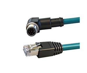 Kaeltsyn 8Pin to RJ45 Networking Coding Cable Waterproof 8Pin High Flexibility Camera Industrial Shielding Drag Chain Line Ethernet Cable