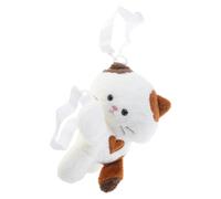 Kaeltsyn Adjustable Strap Comfortable Crossbody Bag Plush Cats Theme Soft Cotton Backpack Stylish for Use Commuting or Daily Plush Casual Commuting