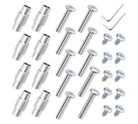 Kaeltsyn Aluminum Alloy Rollers Skate Inline Wheel Axles Screws and Wrench Tool Replacement Set Suitable for Multiple Brand Rollers Axles Screw
