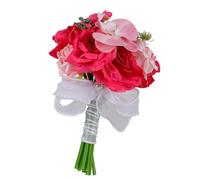 Kaeltsyn Artificial Bridal Bouquet Silk Flower with Butterfly Orchids Wedding Decoration Suitable for Bridal Portraits and Event Artificial Rose Wedding Accessory