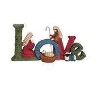 Kaeltsyn Artistic Nativity Set Resin Holy Family Statue Modern for Stylish Christmas Decorations and Religious Gift Christmas Decoration