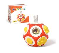 Kaeltsyn Baby Activity Cubes Toy Featuring Multiple Learning Challenges to Promote Motor Skills and Problem Solving Baby Activity Cubes