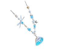 Kaeltsyn Beautiful Beach Sea Star Shell Beaded Necklace Lightweight and Comfortable Neck Chain for Daily Use Season Beach Jewelry for Women