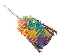 Kaeltsyn Bird Tearing Toy Colorful Weaving Grinding Chewing for Various Birdcage Hanging Decors Woven Chewing