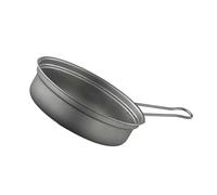 Kaeltsyn Camping Cook Pots with Folding Handle Outdoor Cooking Pots Frypan Utensils Camping Cookware Tableware Easy to Clean Light Weight Hiking Utensils
