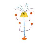 Kaeltsyn Cheerful Expression Rainbow Water Toy with 8 Wiggly Tubes and 4 Side Nozzles for Backyard Fun Kids Garden Water Sprinkle Toy