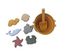 Kaeltsyn Childrens Beach Play Shovel Bucket Collection 8 Pcs ABS Sandcastle Building Tools Toddler Sand Tools Set
