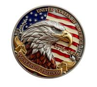 Kaeltsyn Commemorative Medals for 250th Anniversary of America Independence with Symbols for Collectors and History Enthusiasts Freedoms Coin