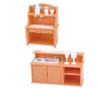 Kaeltsyn Compact Doll House Kitchen Furniture with Multiple Accessories to Stimulate Childrens Imagination Miniature Toy Small Toy Set