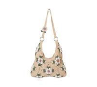 Kaeltsyn Cotton Underarm Purse Spacious Design Ethnic Patterns Perfect for Travel and Shopping Modern Crochet Handbag Trendy Decor Large Capacity
