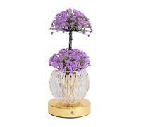 Kaeltsyn Decorative Flower Glass Bottle USB Night Light Decorative Lamp with Touch Control for Living Room Bedroom Dining Room Home Decoration Low Power