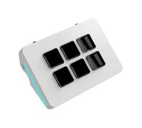 Kaeltsyn Desktop Command Control Pad with Six Programmable LCD, White | Programmable Multi-Button Actions, Six Visually Distinct Controls, Compact Command Access for Gaming Workflows