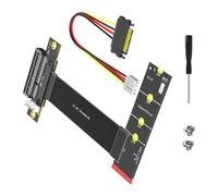 Kaeltsyn Desktop Upgrade NVMe to PCIe Extension Assembly, Flexible PCB Adapter Cable with Power Cable and Screws Inside