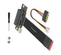 Kaeltsyn Desktop Upgrade NVMe to PCIe Extension Assembly, Flexible PCB Adapter Cable with Power Cable and Screws Inside