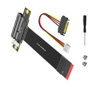 Kaeltsyn Desktop Upgrade NVMe to PCIe Extension Assembly, Flexible PCB Adapter Cable with Power Cable and Screws Inside