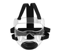 Kaeltsyn Detachable High Protections for Fighting Sports Enthusiasts Clear PC Guard Unobstructed Sight Design Clear Karate Face Cover
