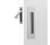 Kaeltsyn Discreet Embedded Door Handles 2 Pieces Set Long Lasting Stainless Steel for Kitchen Bathroom Contemporary Door Handle