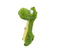 Kaeltsyn Dog Training Toy for Dogs, Green Plush Chew Toy with Squeaky Head, Body Without Stuffing and Long Shape for Tug, Toss, and Daily Play Interactive Play Rope Body