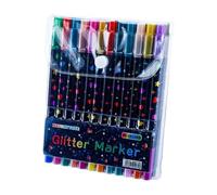 Kaeltsyn Double-Ended Glitter Marker Set for Creative Coloring, Art Pens for Drawing, Craft Use and Journal Decorating Ideas Art Pens for Sketching