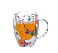 Kaeltsyn Double Insulated Glass Cup Double Wall Mug Coffee Heat-Resisting Wine Glasses Beverages for Kitchen Daily Insulated