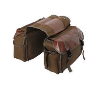 Kaeltsyn Durability Canvas Bicycles Rear Rack Bag Removable Mountain Bike Rear for Hiking Camping, Regulable Bikepacking