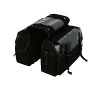 Kaeltsyn Durability Canvas Bicycles Rear Rack Bag Removable Mountain Bike Rear for Hiking Camping, Regulable Bikepacking